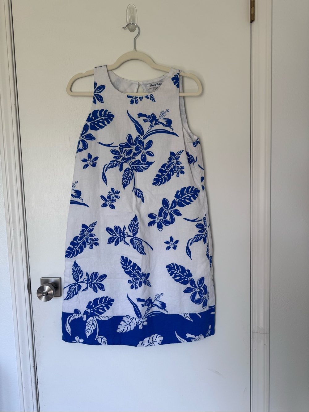 Tommy Bahama Blue and White Cotton Dress